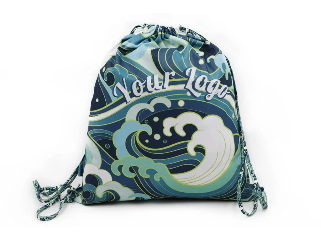 Sack mit Kordelzug mit einem individuellen Druck