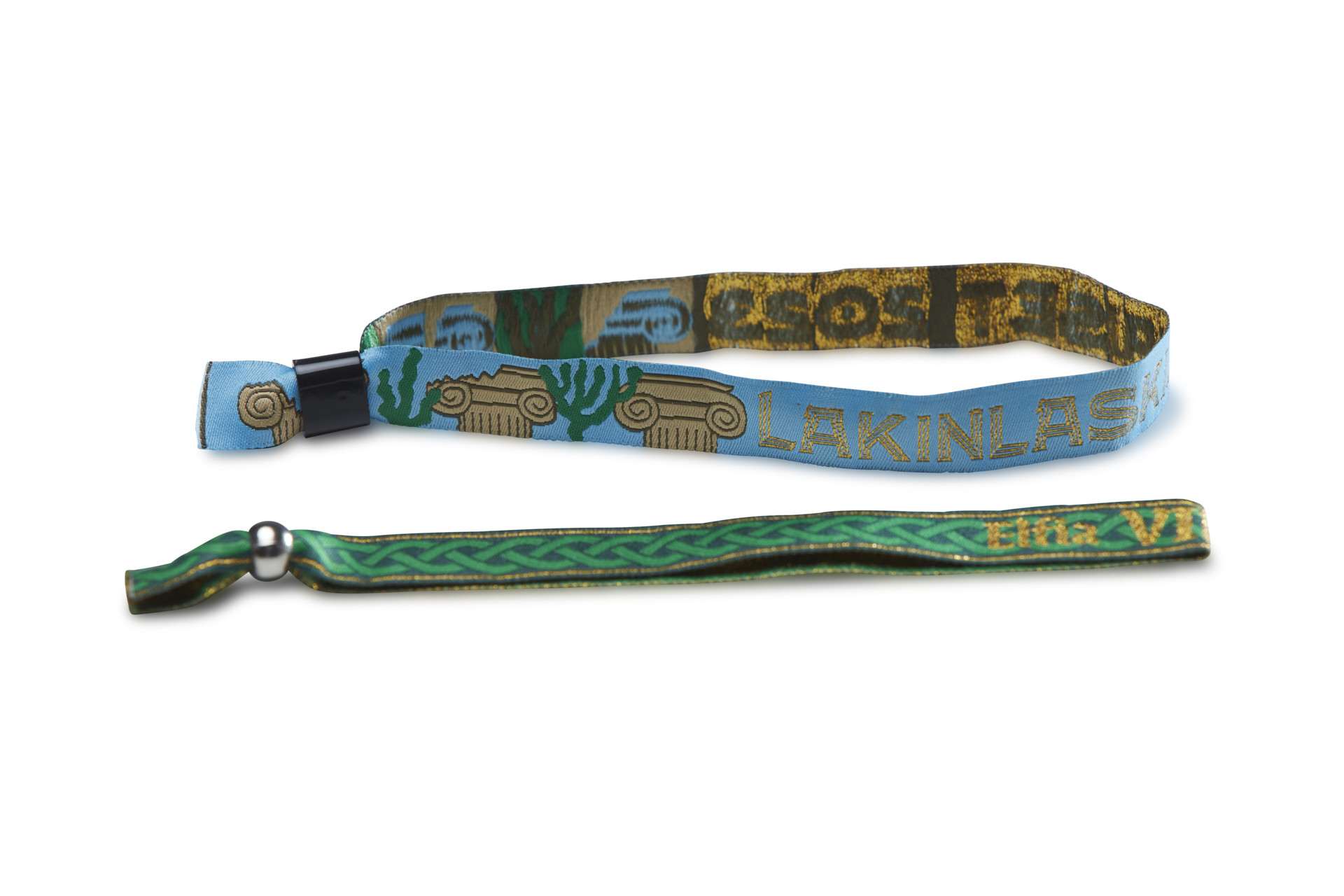 Stoffarmband in Gold oder Silbe